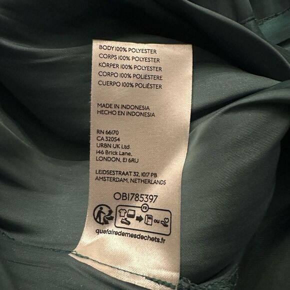 New! By Anthropologie Green Iridescent Button Down Top Sz XS - Picture 6 of 6